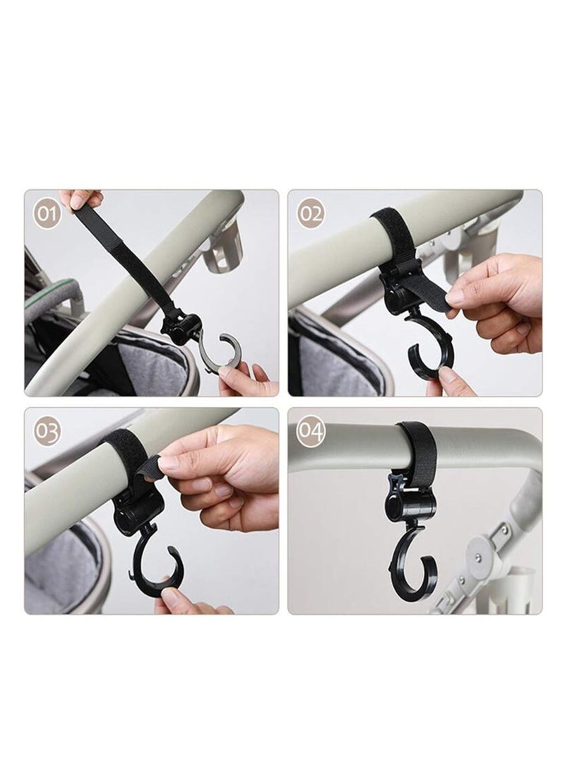 2 PCS of Multi Purpose Hooks - Hanger for Baby Diaper Bags, Groceries, Clothing, Purse - Image 2