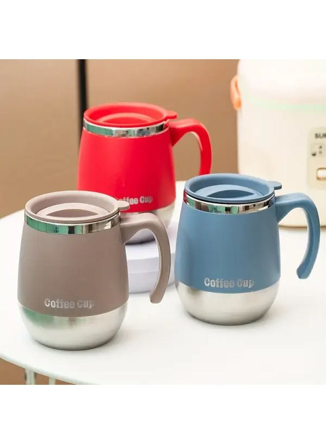 Khaki Stainless Steel Coffee Mug With Rotating Leak Proof Lid 16 91oz - Image 1