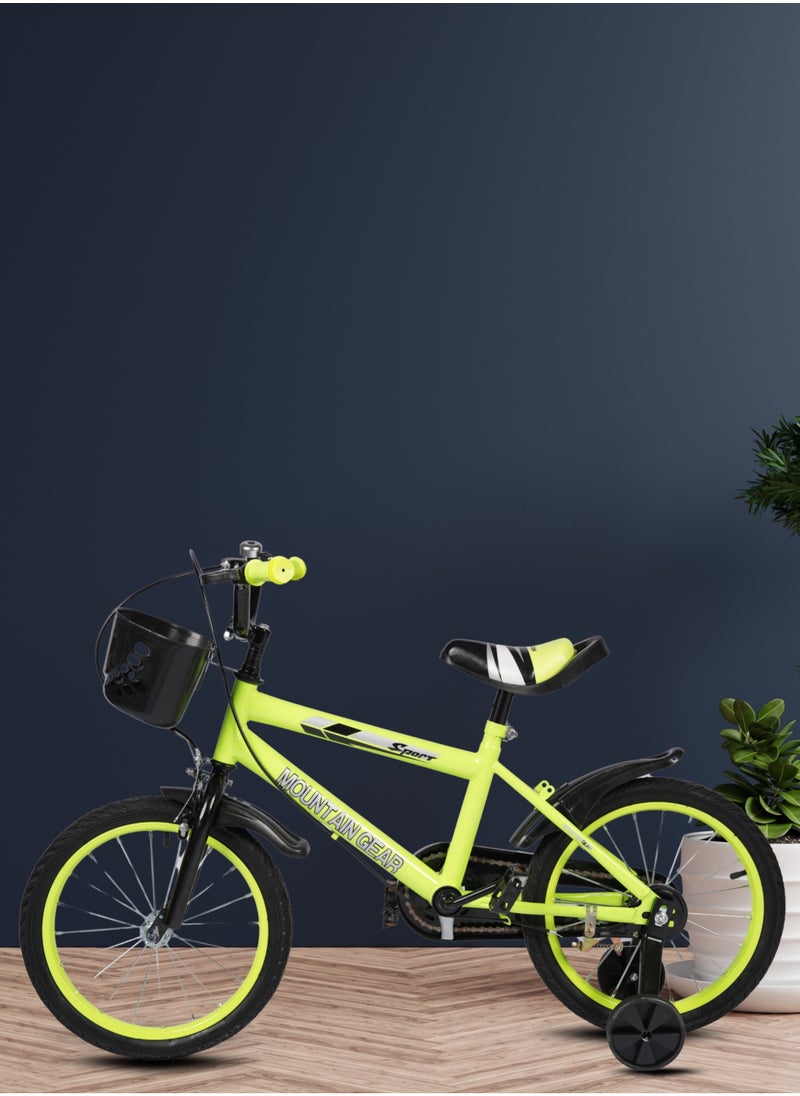 MOUNTAIN GEAR Children's Bicycle For 2-4 Years Old Kids Bike, 12 Inch Cycle, High Carbon Steel Frame, Adjustable Seat, Smooth Bearings, Safe and Stable, Yellow  - Image 2