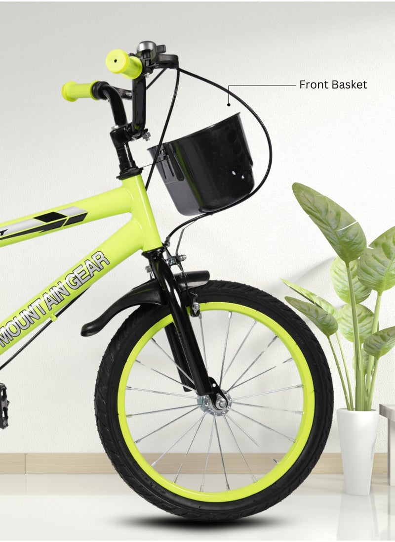 MOUNTAIN GEAR Children's Bicycle For 2-4 Years Old Kids Bike, 12 Inch Cycle, High Carbon Steel Frame, Adjustable Seat, Smooth Bearings, Safe and Stable, Yellow  - Image 4