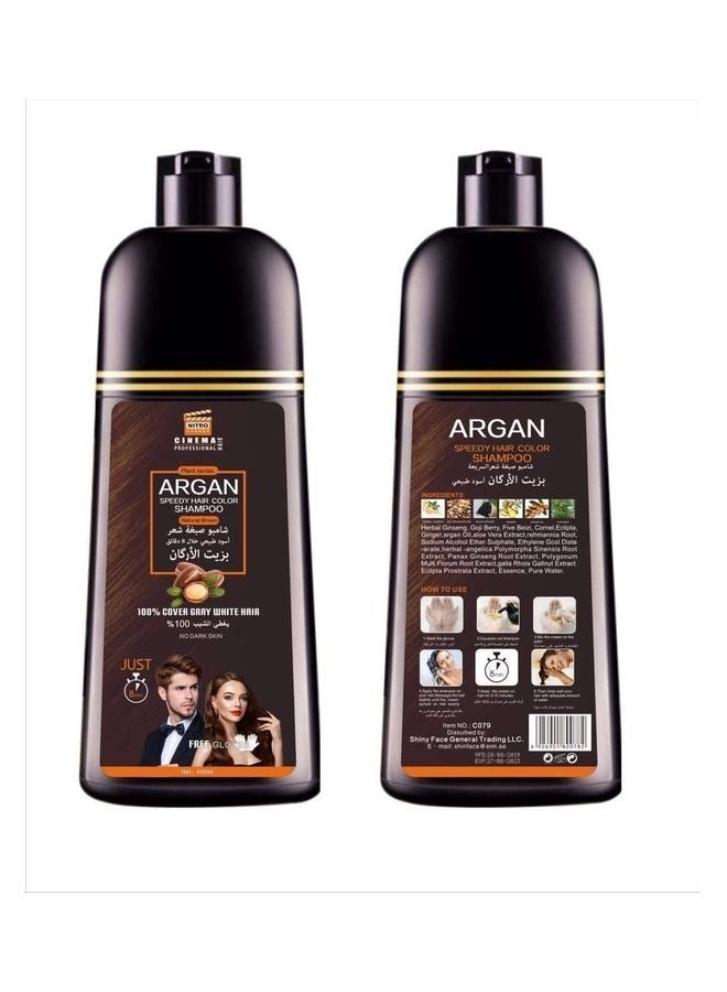 NITRO CANADA Argan Speedy Hair Color Shampoo Black 420ml - Image 2