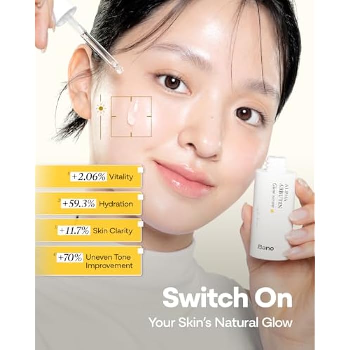BANO Alpha Arbutin Glow Serum – 2% Alpha Arbutin + Niacinamide for Skin Vitality & Glow, Uneven Tone | Hydrating Hyaluronic Acid | Korean Skincare for Sensitive Skin | Fragrance-Free | 1.01 fl oz - Image 3