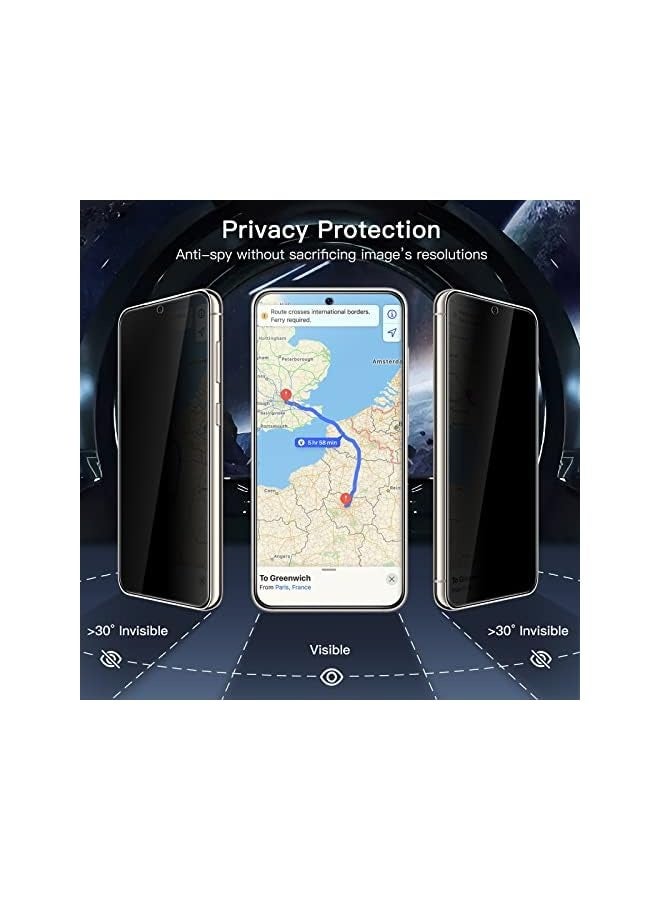 Jetech Privacy Screen Protector for Samsung Galaxy S23 5G 6.1-Inch with Camera Lens Protector, Anti-Spy Tempered Glass Film, Fingerprint ID Compatible, 2-Pack Each - Image 3