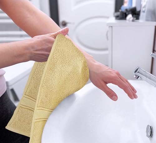 Utopia Towels 6 Pack Premium Hand Towels Set, 16 by 28 inches, 100% Ring Spun Cotton, Ultra Soft and Highly Absorbent 600GSM Towels for Bathroom, Gym, Shower, Hotel, and Spa, Beige - Image 3