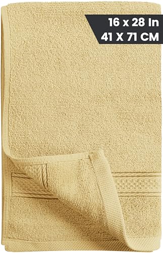 Utopia Towels 6 Pack Premium Hand Towels Set, 16 by 28 inches, 100% Ring Spun Cotton, Ultra Soft and Highly Absorbent 600GSM Towels for Bathroom, Gym, Shower, Hotel, and Spa, Beige - Image 2
