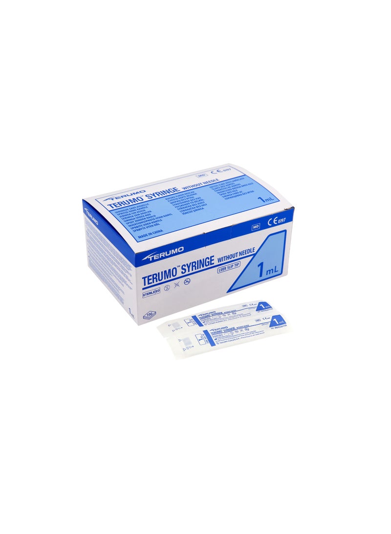Terumo 1ml Syringe Without Needle Luer Slip (Box/100) - Image 1