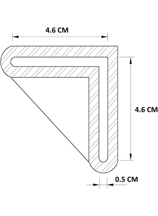 Biella L Shaped Slotted Angle Rubber Bush - Floor Protector Rubber Angle Iron Caps, L Shaped Furniture Covers For Metal Tubing, Fence Etc...(Pack Of 4 - Black) - Image 2
