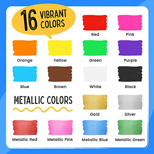 Chalkola Extra Fine Tip Chalk Markers for Blackboard & Glass (Pack of 16, 1mm Point) | Window Marker, Liquid Chalk Pens for Acrylic Dry Erase Board, Mirror, Car | Thin Chalkboard Markers Erasable - Image 2