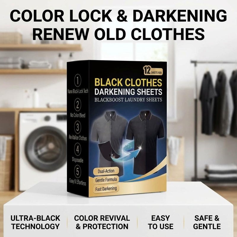 Clothing blackening sheets for home use, including laundry, dyeing, color fixing, and repair of faded black clothes. - Image 5