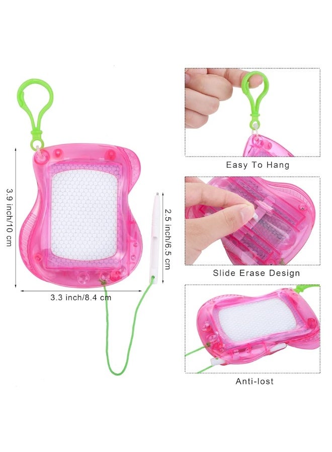 Elcoho Elcoho 18 Pieces Mini Drawing Board Keychains Magnetic Doodle Board Set with Pen Erasable Doodle Toys Painting Sketch Pad for Classroom Prizes, Party Favors  - Image 5