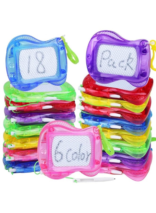 Elcoho Elcoho 18 Pieces Mini Drawing Board Keychains Magnetic Doodle Board Set with Pen Erasable Doodle Toys Painting Sketch Pad for Classroom Prizes, Party Favors  - Image 3