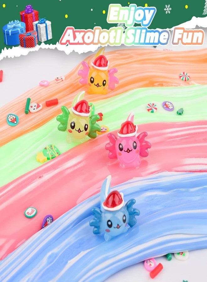 d'Alba 4 Pack Christmas Slime Balls - Axolotl Slime for Kids, Stretchy, Non-Sticky, Stress Relief Toys, Classroom Party Favors, Christmas Stocking Stuffers, Xmas Gifts for Girls & Boys 4-12 - Image 4