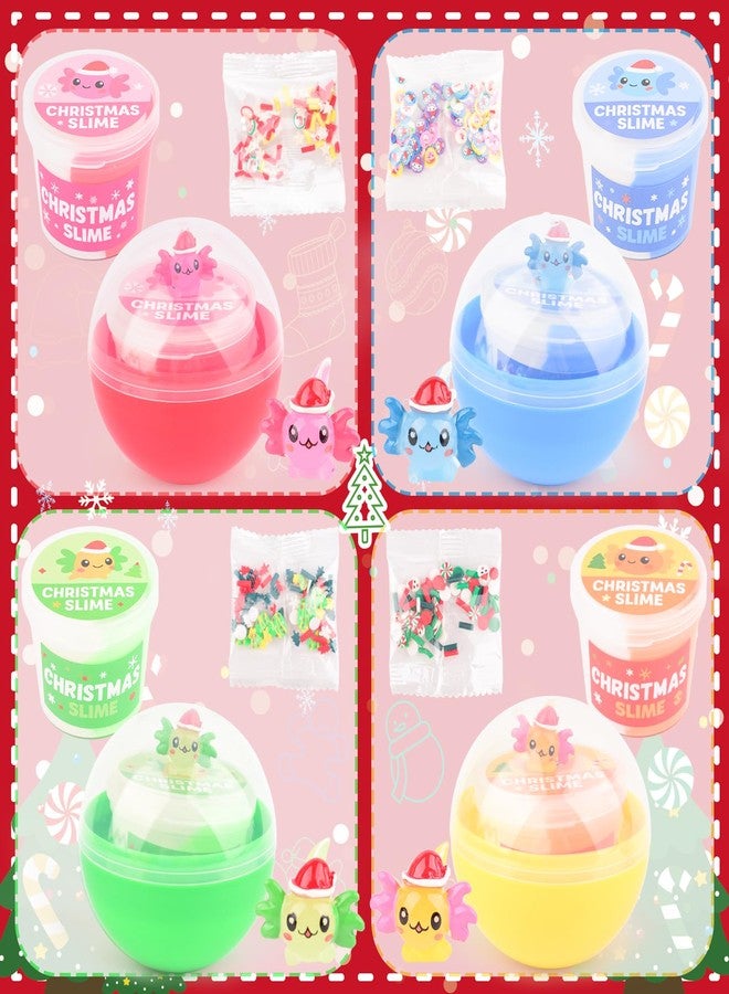 d'Alba 4 Pack Christmas Slime Balls - Axolotl Slime for Kids, Stretchy, Non-Sticky, Stress Relief Toys, Classroom Party Favors, Christmas Stocking Stuffers, Xmas Gifts for Girls & Boys 4-12 - Image 3