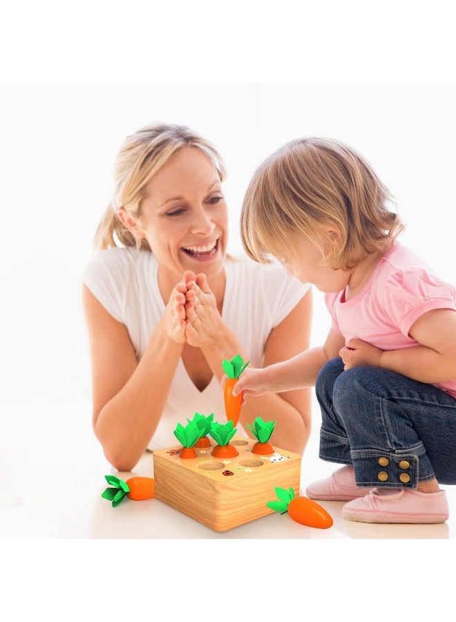 Wdmiya ألعاب مونتيسوري للأطفال بعمر سنة واحدة، ألعاب خشبية لتطوير مهارات فرز الأشكال والألغاز المطابقة، لعبة حصاد الجزر، هدايا عيد الميلاد للأطفال من 6-12 شهرًا - Image 2