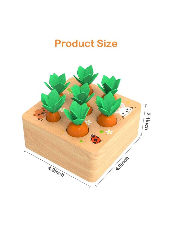 Wdmiya ألعاب مونتيسوري للأطفال بعمر سنة واحدة، ألعاب خشبية لتطوير مهارات فرز الأشكال والألغاز المطابقة، لعبة حصاد الجزر، هدايا عيد الميلاد للأطفال من 6-12 شهرًا - Image 5