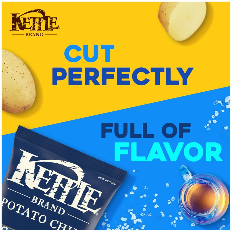 Kettle Brand Sea Salt and Vinegar Kettle Potato Chips, Gluten-Free, Non-GMO, 7.5 oz Bag - Image 2