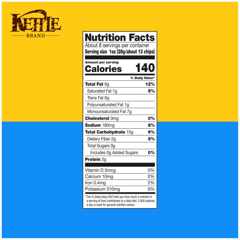 Kettle Brand Sea Salt and Vinegar Kettle Potato Chips, Gluten-Free, Non-GMO, 7.5 oz Bag - Image 3