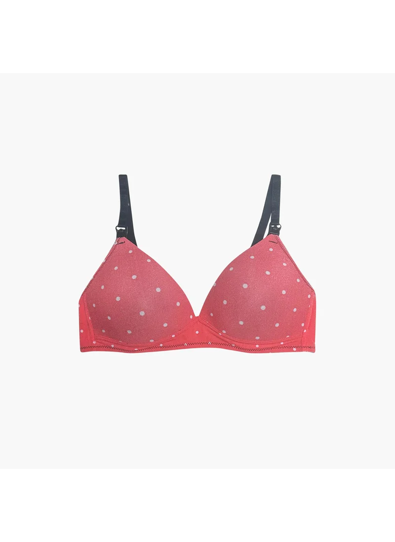 أدريا Aadaraya Printed Balconette Bra with Adjustable Straps