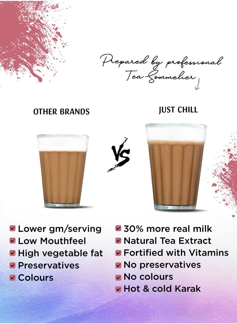 Just Chill Drinks Co. - Karak Chai Zafran Tea Premix Immunity Booster 1000g - Image 1