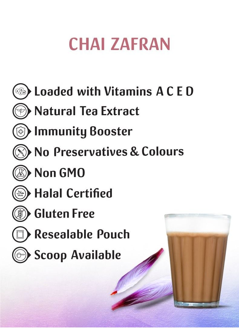 Just Chill Drinks Co. - Karak Chai Zafran Tea Premix Immunity Booster 1000g - Image 1
