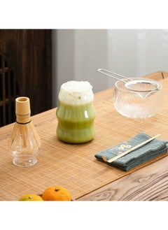MYONE 7-Piece Japanese Glass Matcha Tea Set, Matcha Kit with Matcha Bowl, Matcha Whisk, Whisk Holder, Strainer - Elegant Matcha Set for Gifting, Gift Box Packaging  - Image 3