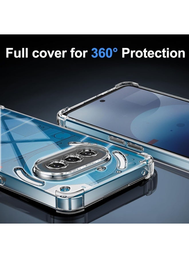 جراب واقي من الصدمات شفاف وناعم لهاتف Nothing Phone 3A (شفاف) - Image 3