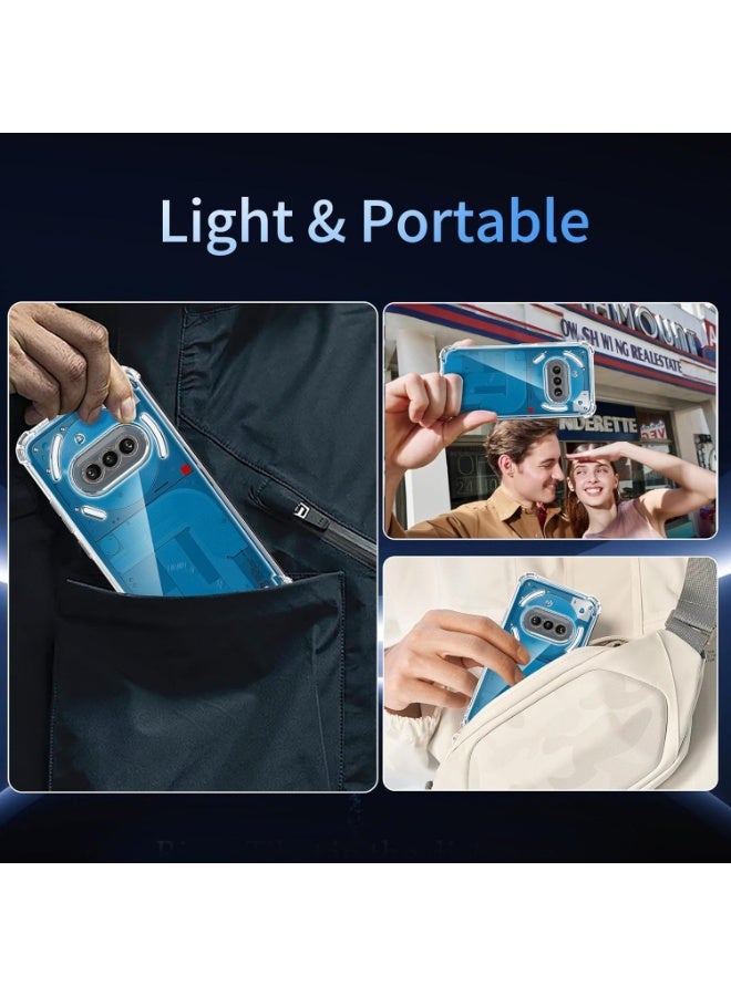 جراب واقي من الصدمات شفاف وناعم لهاتف Nothing Phone 3A (شفاف) - Image 2