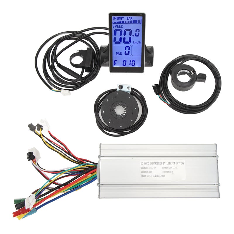 مجموعة تحويل دراجة كهربائية مع تحكم 35A DC 36V 48V وشاشة LCD M5 لمحرك بقوة 1500 وات - Image 1