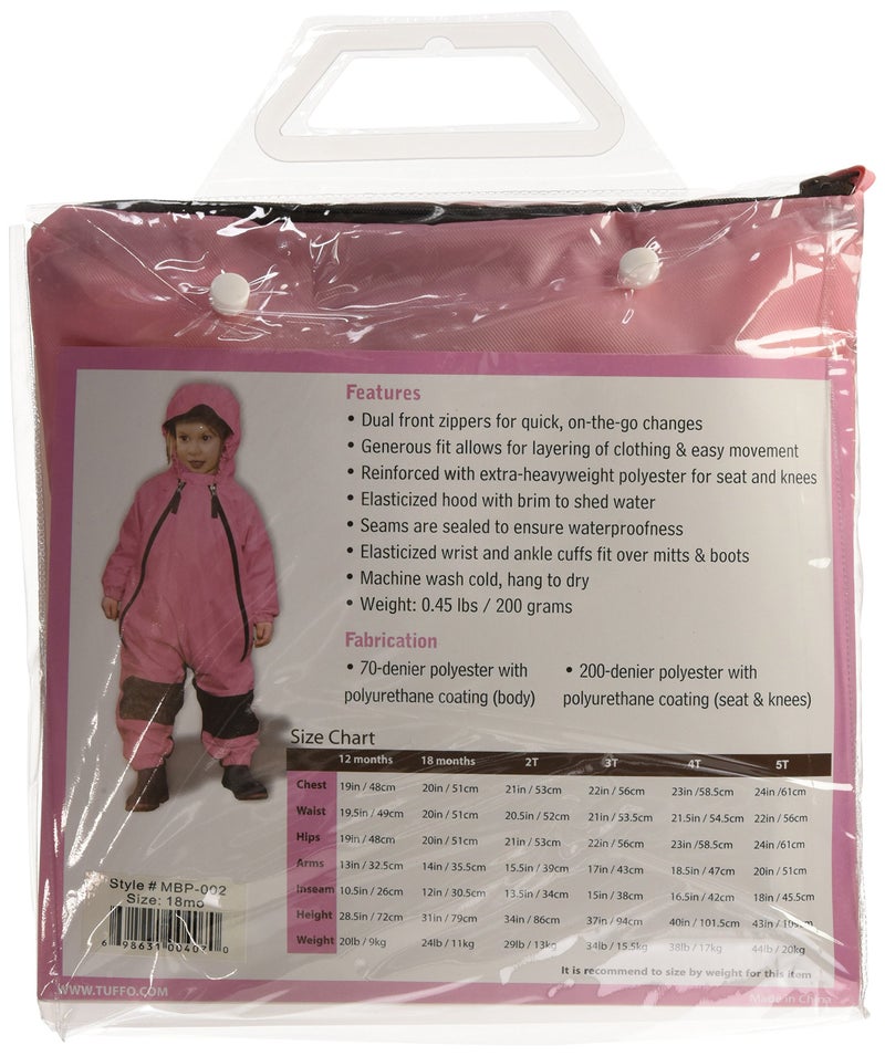 Tuffo Muddy Buddy Overalls - Pink, 4T - Image 3