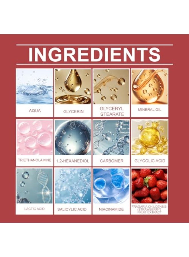  اوساورا كريم تقشير البشرة بالفراولة | مقشر للجسم للبشرة والفخذين | ترطيب، تغذية وتقشير | 118 جرام - Image 3