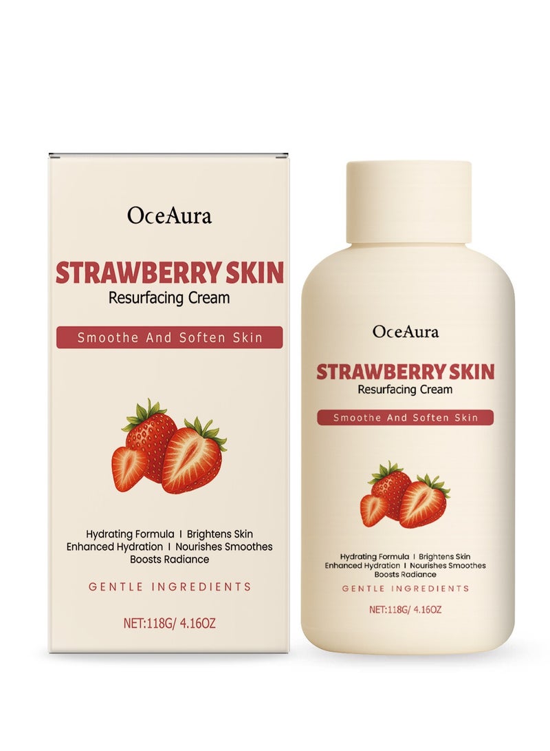  اوساورا كريم تقشير البشرة بالفراولة | مقشر للجسم للبشرة والفخذين | ترطيب، تغذية وتقشير | 118 جرام - Image 1