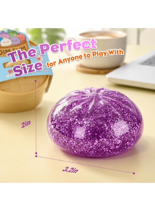 squishy Sugar Dumpling Squishy Mystery Box - Cute Viral Squishy Dumpling Toy, Slow Rising Fidget Squeeze Toys for Stress Relief, Perfect for Desk Toys & Party Favors(Flash Pink) - Image 2
