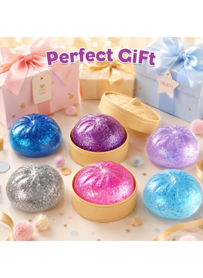 squishy Sugar Dumpling Squishy Mystery Box - Cute Viral Squishy Dumpling Toy, Slow Rising Fidget Squeeze Toys for Stress Relief, Perfect for Desk Toys & Party Favors(Flash Pink) - Image 5
