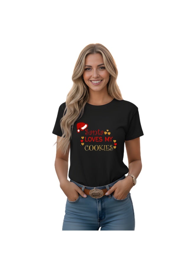 برينت شوب فور مي تي شيرت عيد ميلاد سعيد بأكمام قصيرة ورقبة مستديرة من القطن للبالغين للجنسين - Image 2