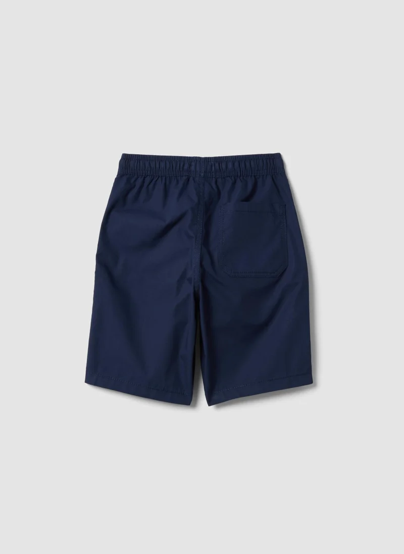 او في اس OVS Children'S Blue Pure Cotton Shorts, Regular Fit