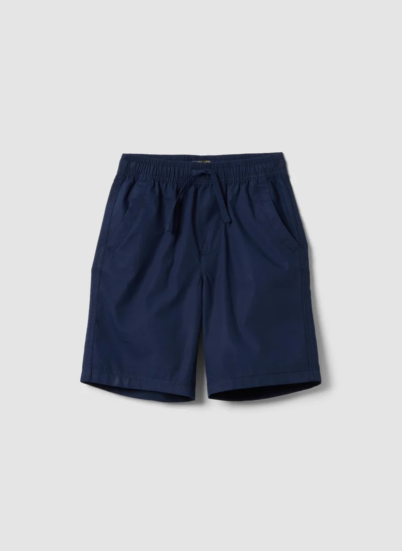 او في اس OVS Children'S Blue Pure Cotton Shorts, Regular Fit