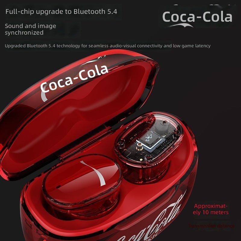 Coca-Cola T11 Bluetooth Earbuds - Wireless, Sporty, Gaming, Stylish, Unisex Gift - Image 4