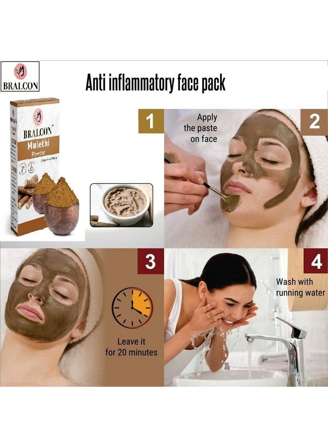 BRALCON Organic Mulethi Powder -100g | Yashimadhu | Liquorice Powder | 100% Natural Glycyrrhiza glabra |Skin Whitening | Hair & Skin Care - Image 2