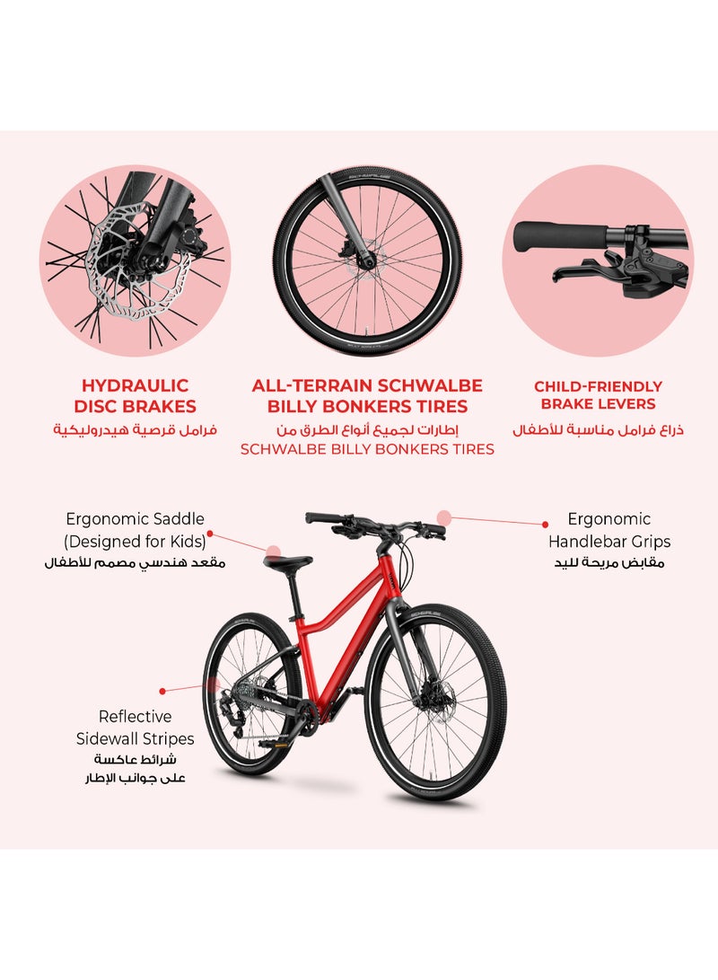 Woom Explore 5 Kids Bicycle|24-inch Wheels|Ages 7-11|Premium 8-Speed MicroSHIFT|Hydraulic Disc Brakes - Image 2