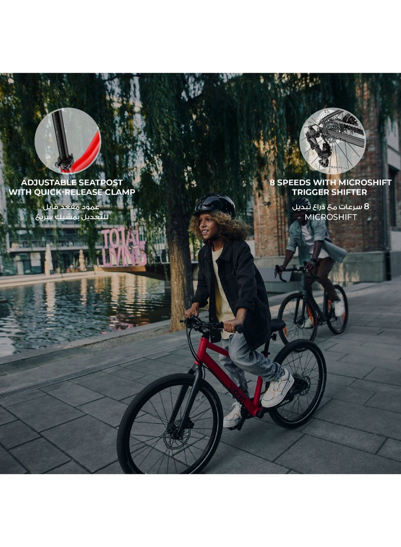 Woom Explore 5 Kids Bicycle|24-inch Wheels|Ages 7-11|Premium 8-Speed MicroSHIFT|Hydraulic Disc Brakes - Image 4