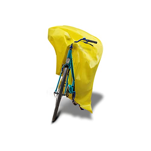 TUFFPAULIN Plastic Cycle Wrap Yellow, Universal Cycle Cover, Bicycle Cover, Extra Strong, Durable, Uv Resistant, 100% Waterproof Virgin, 6 Layers 3D Rib Technology, 68In X 20In X 34In - 1 No. - Image 1