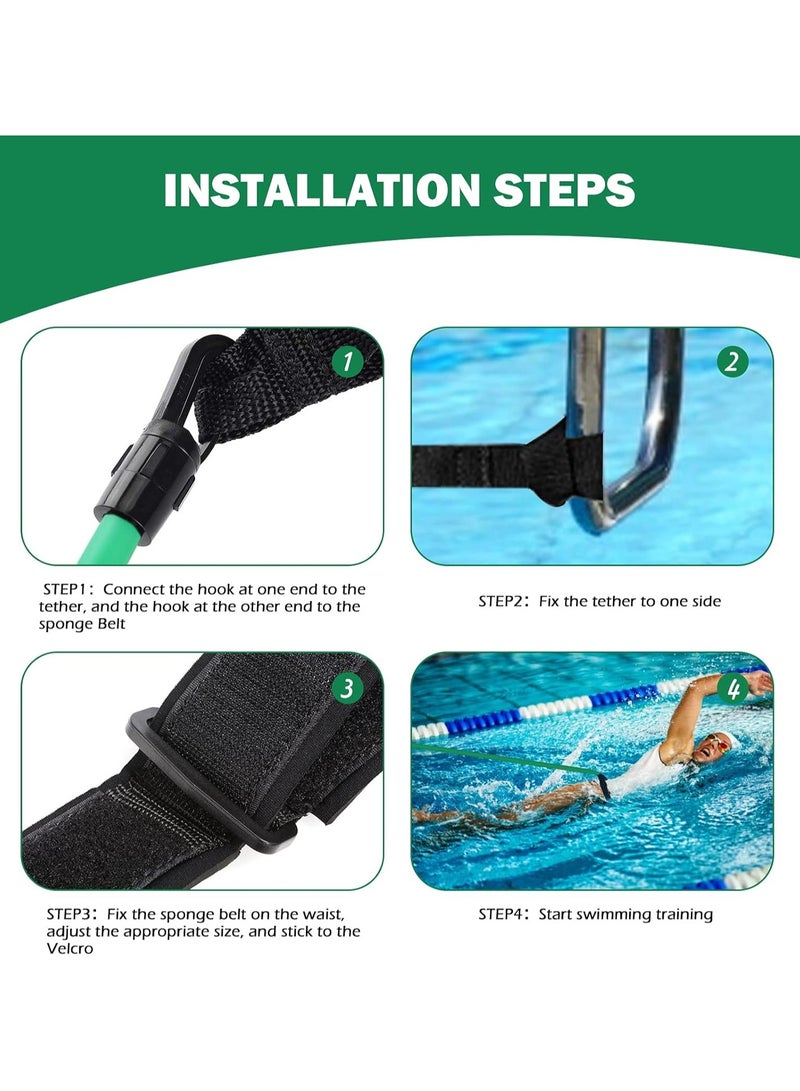 QUTOOB Swimming Rope, Perfect For Swimming Training and Swimming Safety, Swimming Resistance Strength Training Belt, Sea Swimming Safety Harness, Suitable For Kids and Adults - Image 4
