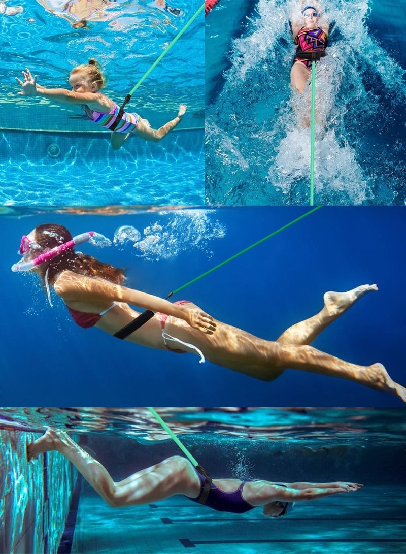 QUTOOB Swimming Rope, Perfect For Swimming Training and Swimming Safety, Swimming Resistance Strength Training Belt, Sea Swimming Safety Harness, Suitable For Kids and Adults - Image 2