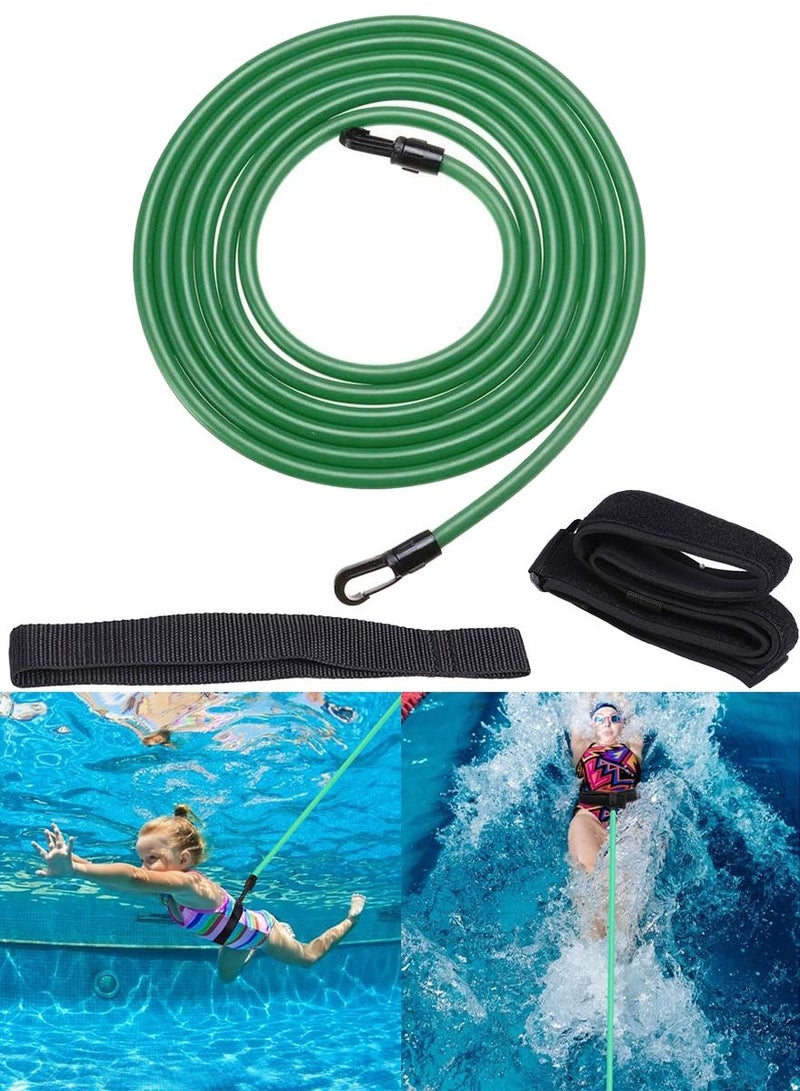 QUTOOB Swimming Rope, Perfect For Swimming Training and Swimming Safety, Swimming Resistance Strength Training Belt, Sea Swimming Safety Harness, Suitable For Kids and Adults - Image 1