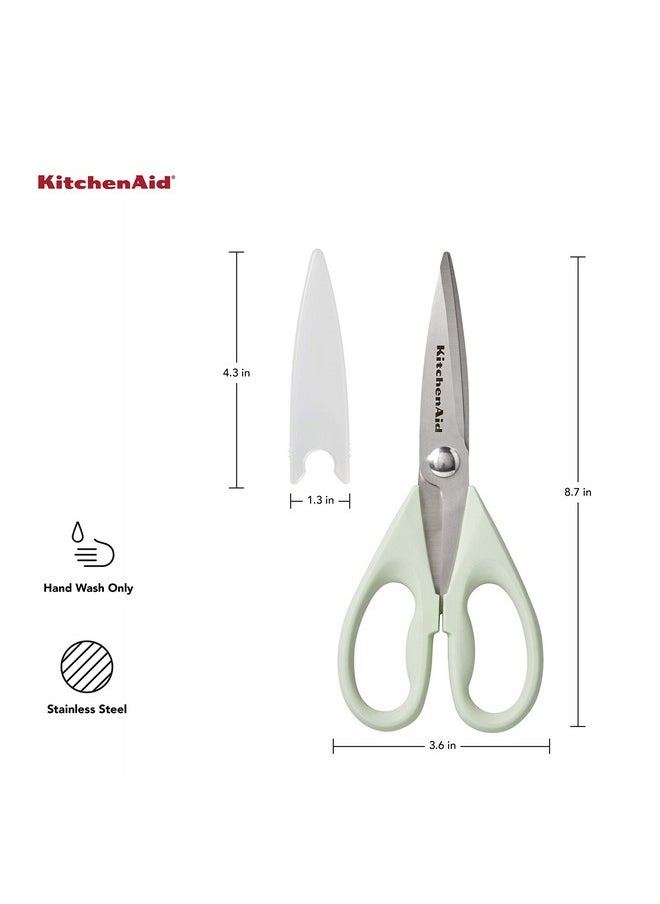 KitchenAid KitchenAid All Purpose Kitchen Shears with Protective Sheath Durable Stainless Steel Scissors, Dishwasher Safe, Soft Grip Comfort Handle, 8.72 Inch, Pistachio  - Image 2