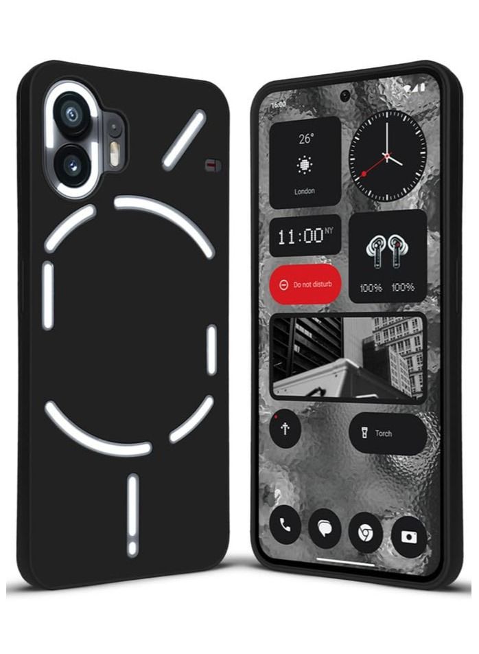 IAF Nothing Phone 2 5G Soft Silicone Case Full Body Shockproof Protection Matte Finish Cover Soft Microfiber Lining Cushion Slim Back Case for Nothing Phone 2 5G - Image 1