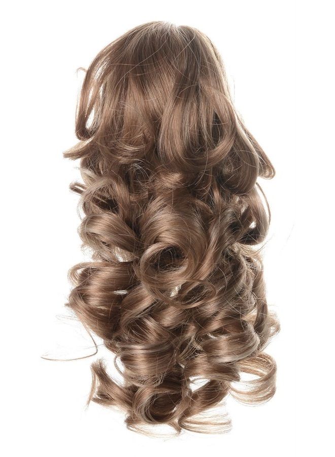 OneDor 12" Synthetic Fiber Natural Textured Curly Ponytail Clip In/On Hair Extension Hairpiece (15H613)