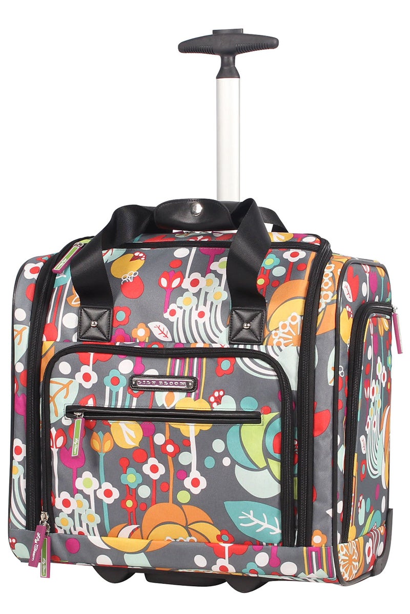 Lily Bloom Designer 15 Inch Carry On - Weekender Overnight Business Travel Luggage - Lightweight 2- Rolling Wheels Suitcase - Under Seat Rolling Bag for Women (Bliss) - Image 1