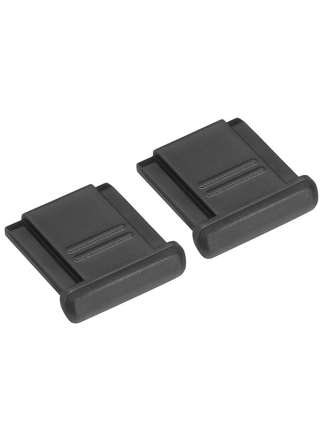 PATIKIL 12mm Universal Camera Hot Shoe Cover Cap, 2 Pack Hot Shoe Cap Hot Shoe Protector Plastic Suitable for DSLR/SLR Camera, Black  - Image 1