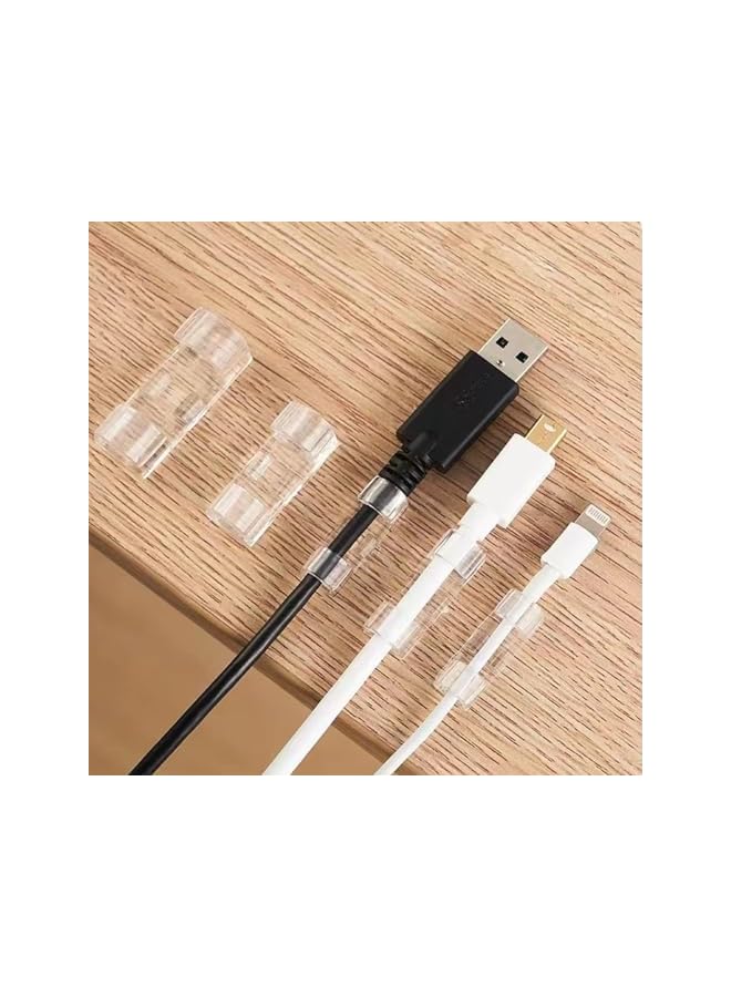 promass Adhesive Cable Clips 80Pcs, Wall Wire Cord Clips for Cable Management for Wall Desk - Image 2